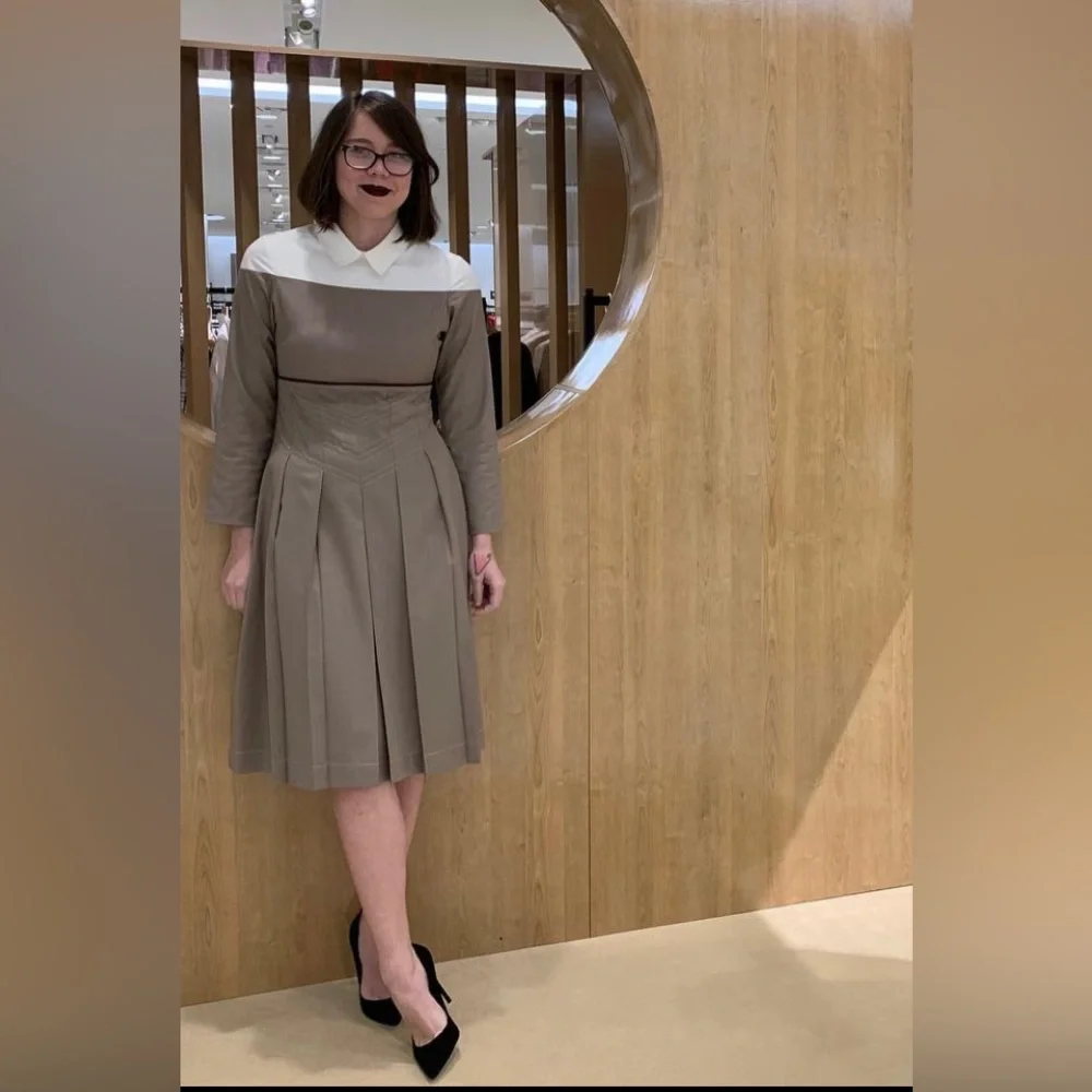 Fendi 2018 two tone pleated dress - Picture 2 of 7